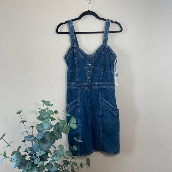 New Stretchy Blue Jean Denim Jayana Tight Body-Con Mini Dress Large  Elastic - Picture 1 of 7